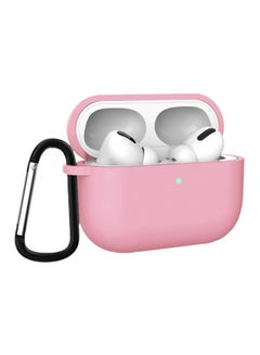 Generic Protective Silicone Case With Carabiner For Apple AirPods Pro Pink  - Image 1