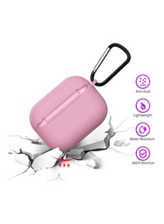 Generic Protective Silicone Case With Carabiner For Apple AirPods Pro Pink  - Image 3
