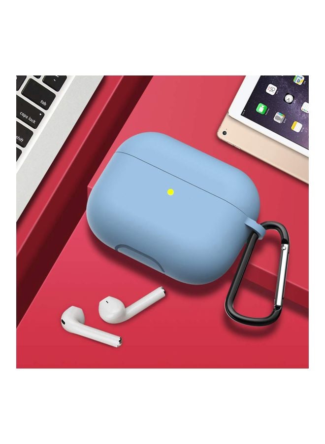 Generic - Protective Case With Keychain For Apple AirPods Pro Light Blue - Image 1