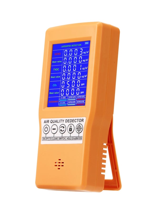 Digital Air Quality Analyzer Orange/White 17.2x4.5x9cm - Image 1