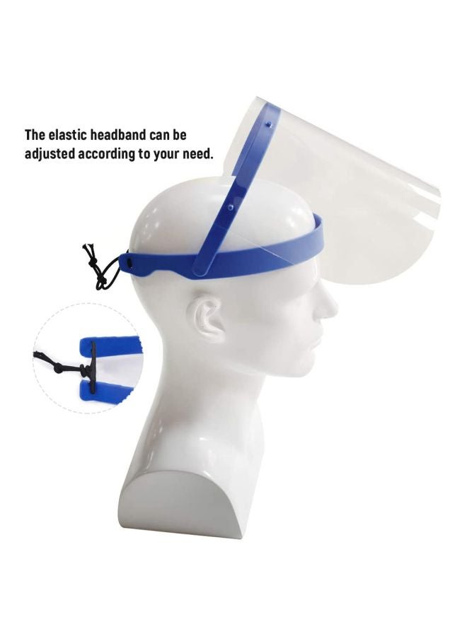 10-Piece Face Shield Set White/Blue 31.5x3.5x22cm - Image 2