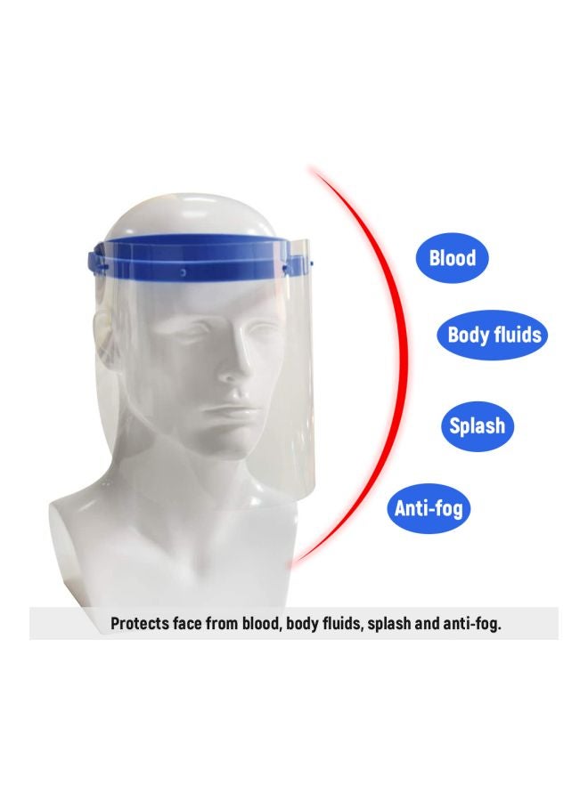 10-Piece Face Shield Set White/Blue 31.5x3.5x22cm - Image 4