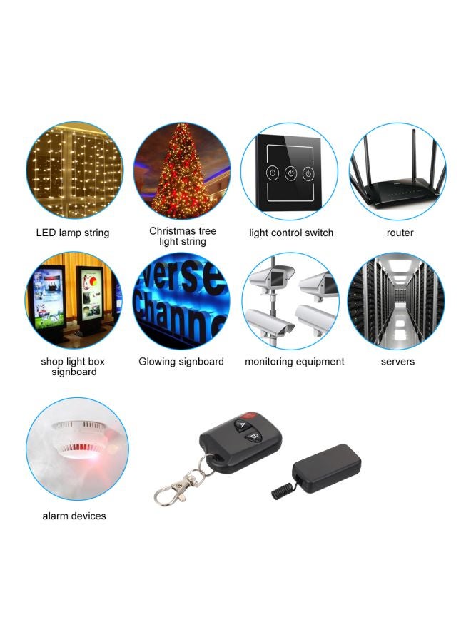 Smart Home Mini Relay Wireless RF Remote Control Switch Set Black/Yellow/Blue