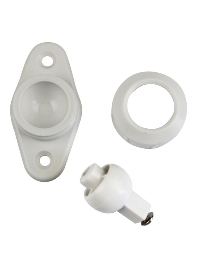 10-Piece Multi-Functional Bracket For PIR Motion Detector White/Silver 18x10x16cm - Image 2