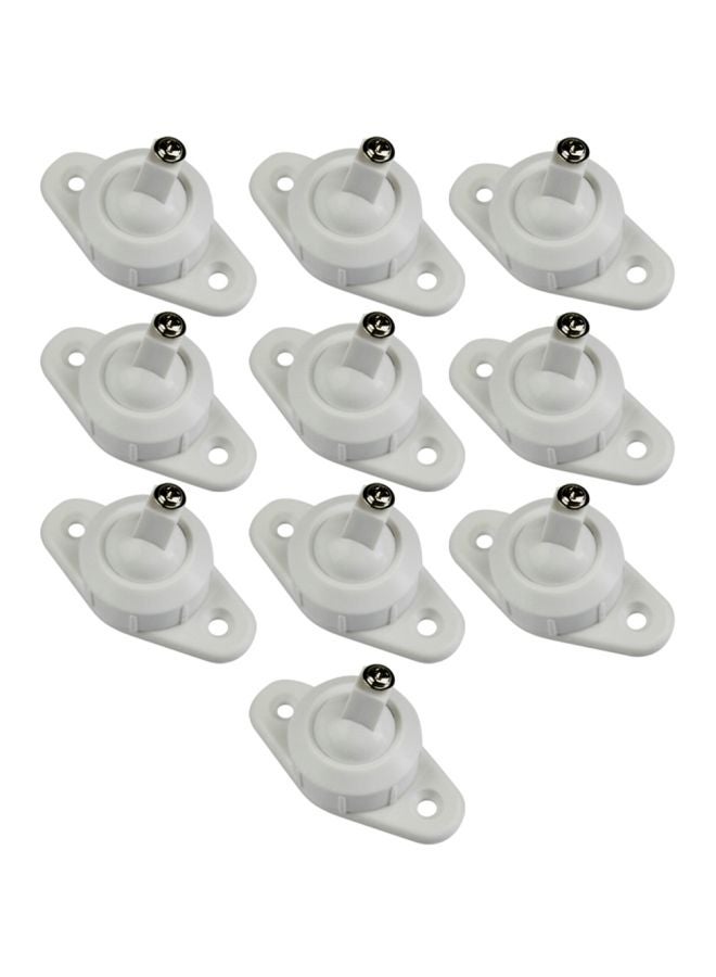 10-Piece Multi-Functional Bracket For PIR Motion Detector White/Silver 18x10x16cm - Image 1
