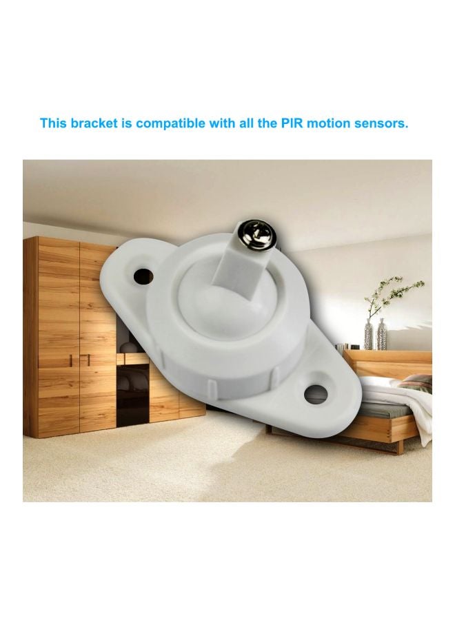 10-Piece Multi-Functional Bracket For PIR Motion Detector White/Silver 18x10x16cm - Image 5