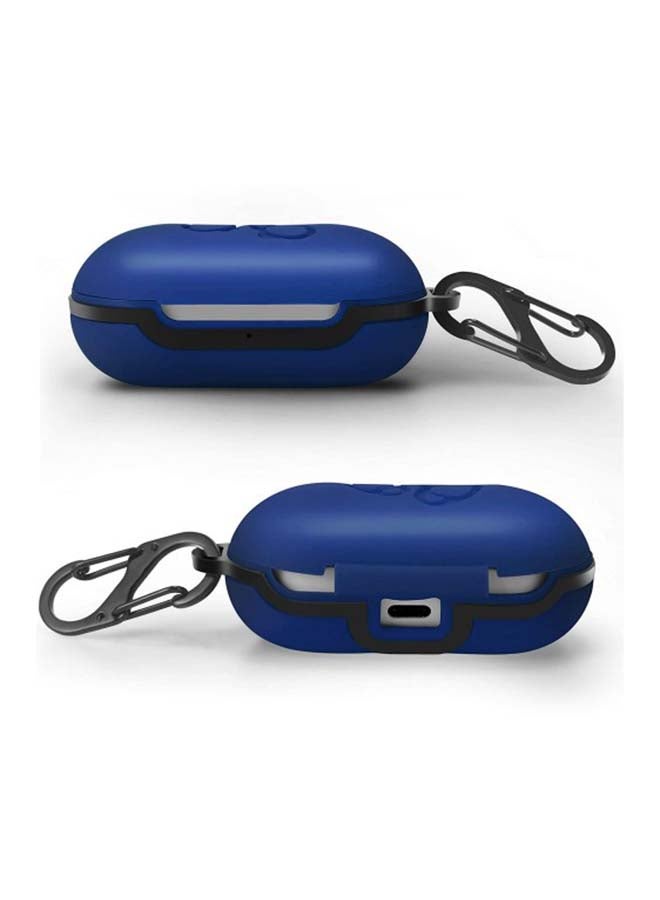 غطاء حماية واقِ من السيليكون لسماعات أذن سامسونج جالاكسي مع حلقة للتعليق أزرق - Image 3