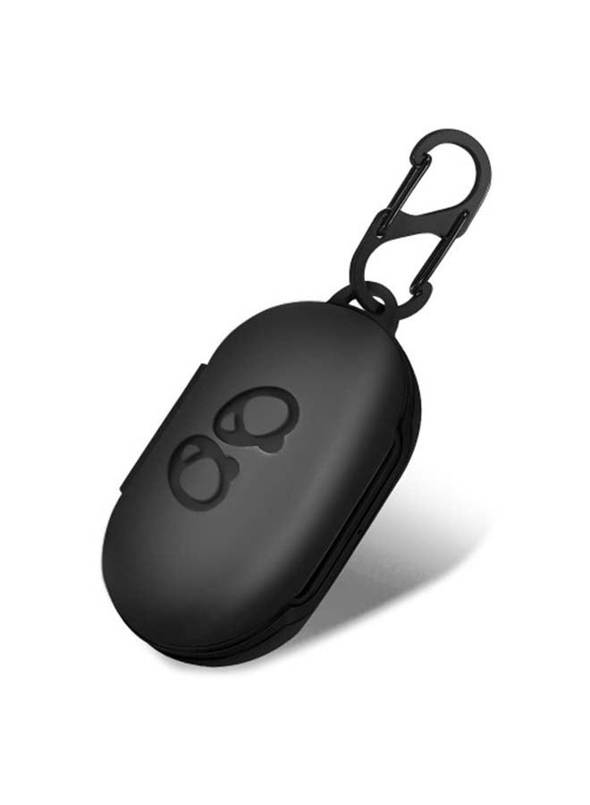 Silicone Protective Case with Carabiner for Samsung Galaxy Buds black - Image 2