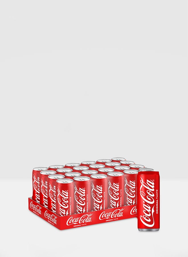 Coca-Cola Regular Soft Drink Cans 330ml Pack of 24 - Image 1