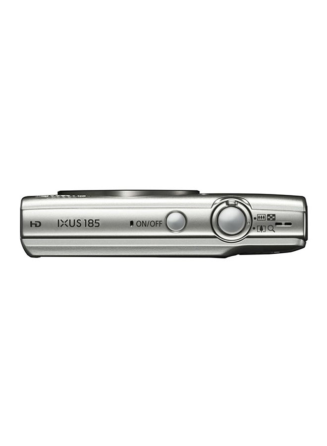 كانون - مُجدد - كاميرا طراز IXUS 185 بوينت آند شوت بدقة 20 ميجابيكسل وخاصية التكبير البصري حتي 8x باللون الفضي - Image 1