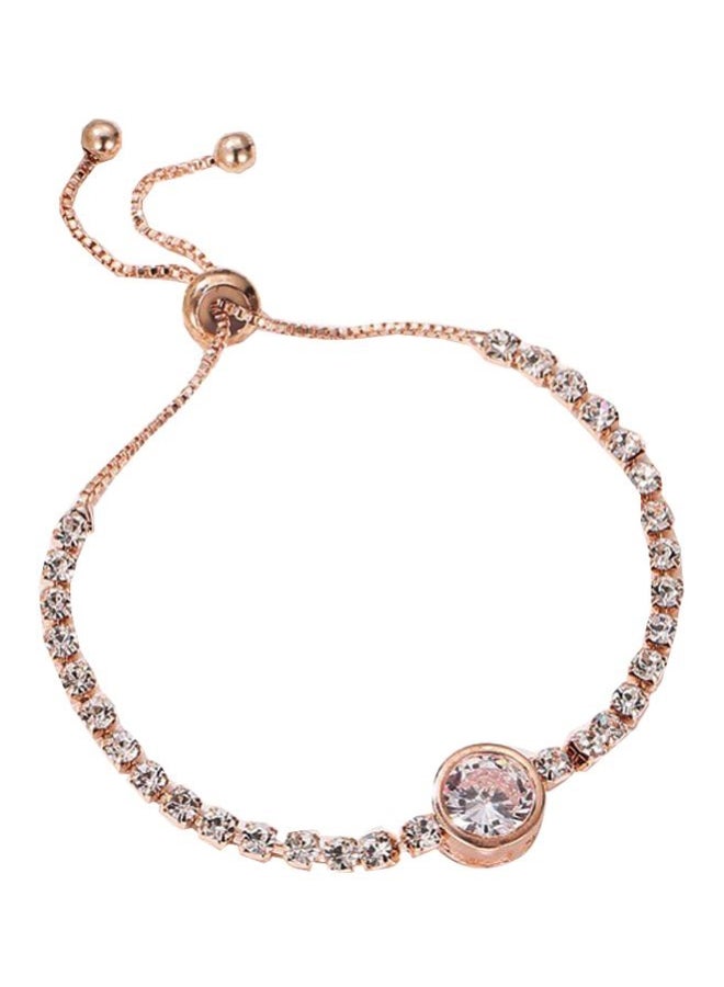 بيوينتي سوار من سبيكة الزنك بحلية مرصعة بالزركونيا المكعبة - Image 1