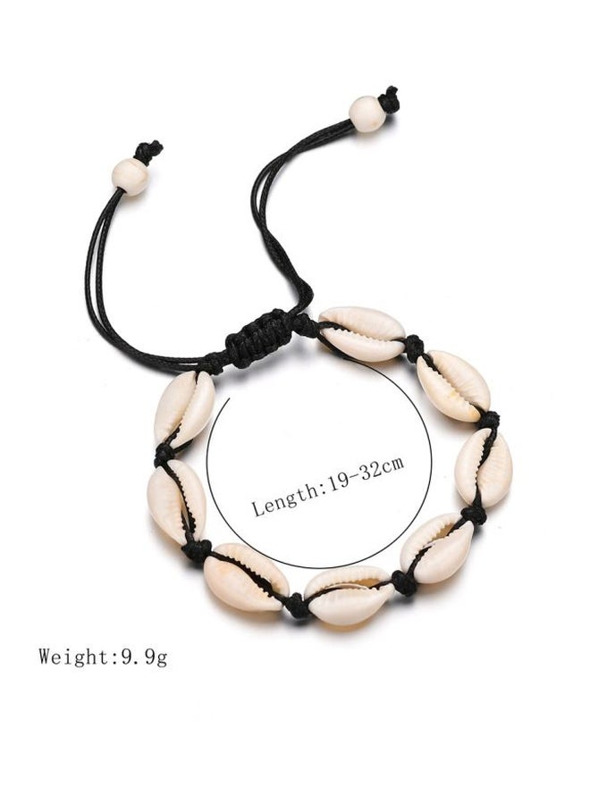 Beauenty Natural Seashell Hand Knit Bracelet - Image 3