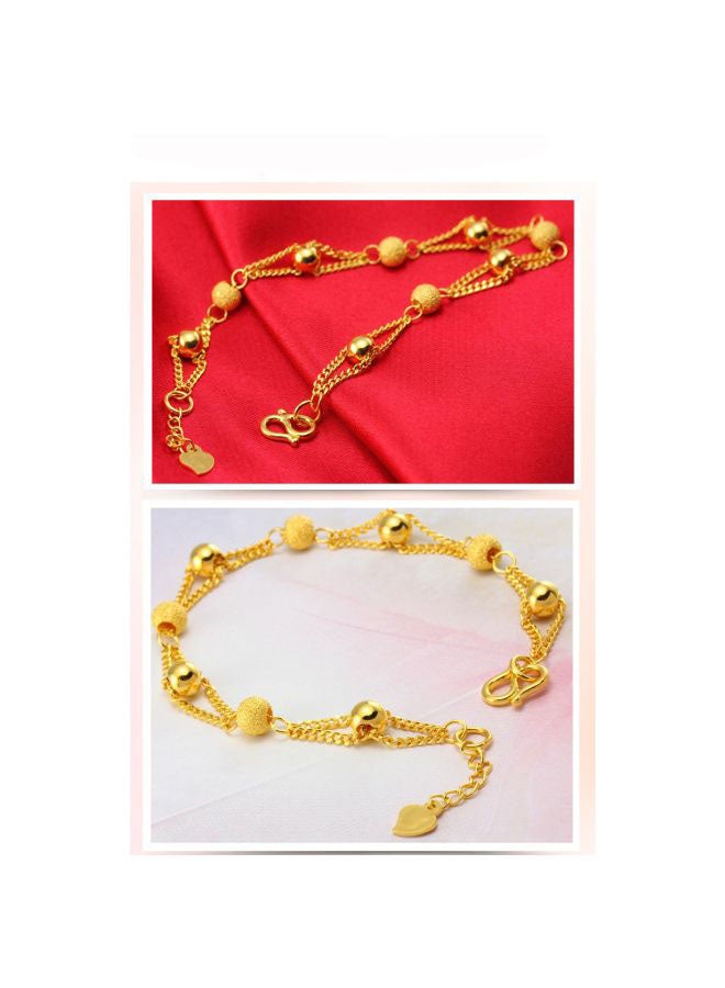 Beauenty 24 Karat Gold Plated Ball Beaded Bracelet  - Image 3