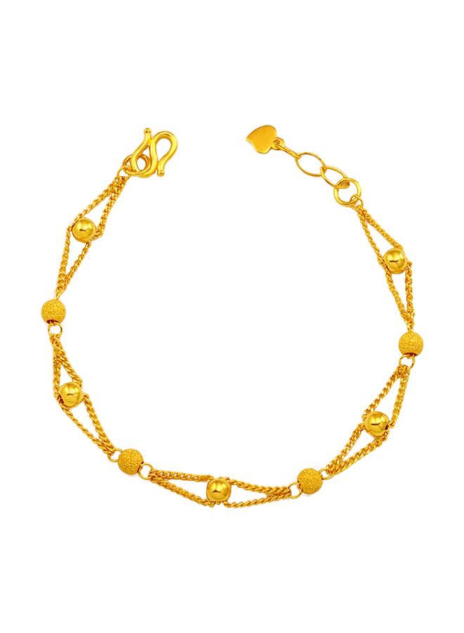 Beauenty 24 Karat Gold Plated Ball Beaded Bracelet  - Image 1