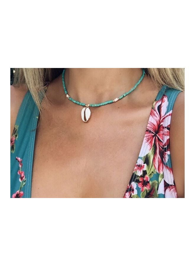 Beauenty Rhinestone Shell Choker Necklace - Image 3