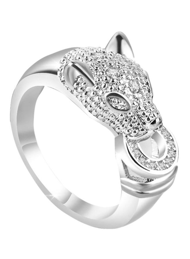 بيوينتي خاتم بنمط فهد فريد مرصع بأحجار الزركونيا المكعبة من المعدن - Image 1