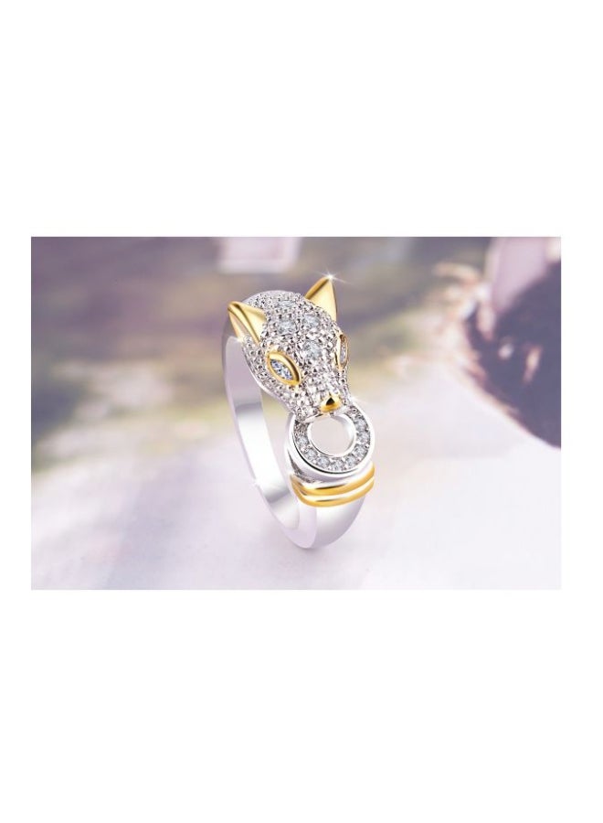 بيوينتي خاتم بنمط فهد فريد مرصع بأحجار الزركونيا المكعبة من المعدن - Image 5