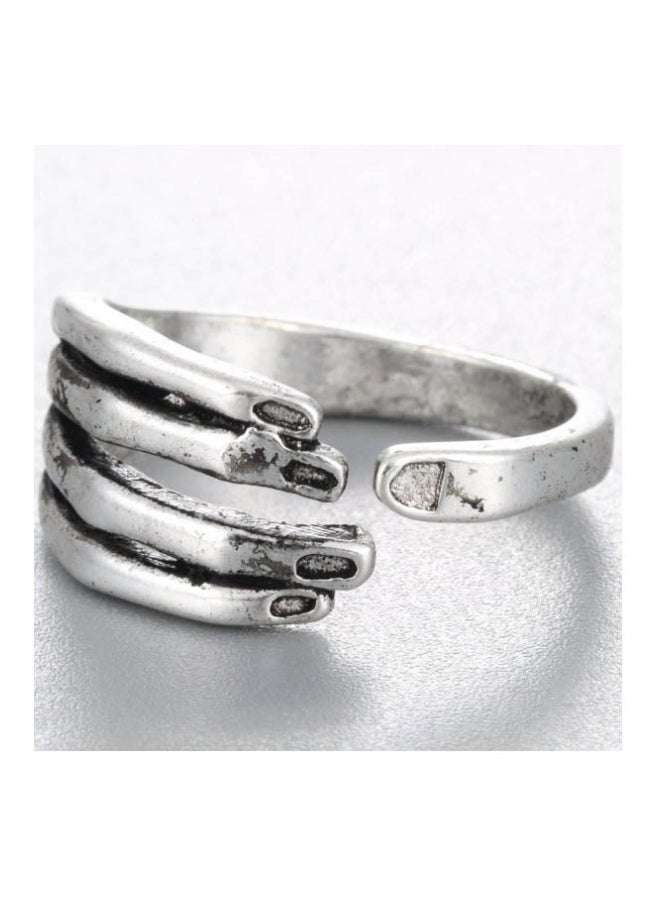 Beauenty 925 Sterling Silver And Zinc Alloy Skeleton Hand Shaped Ring  - Image 2