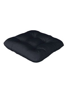 REGAL IN HOUSE Upholstered Seat Cushion Cotton Black 45x45cm  - Image 1
