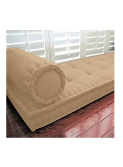 REGAL IN HOUSE Quilted Daybed Mattress Velvet Beige 72x24x4cm  - Image 2