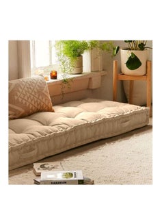 REGAL IN HOUSE Quilted Daybed Mattress Velvet Beige 72x24x4cm  - Image 3