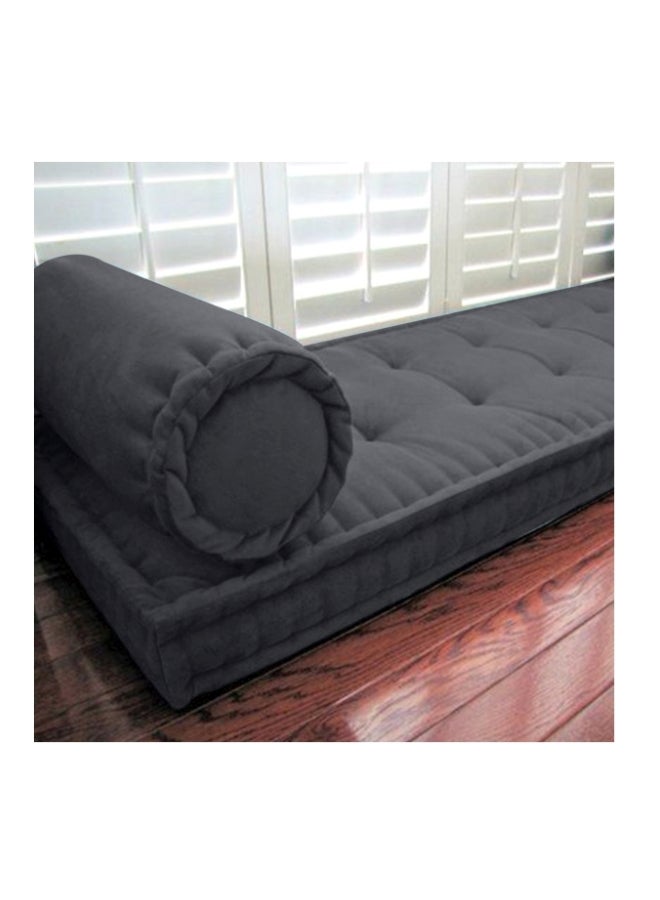 REGAL IN HOUSE Quilted Daybed Mattress Velvet Grey 72x24x4cm  - Image 2