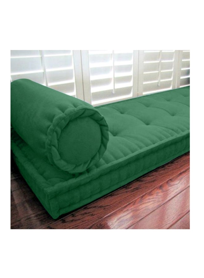 Quilted Floor Cushion velvet Green 72x24x4cm - v1589785095/N37812475A_2