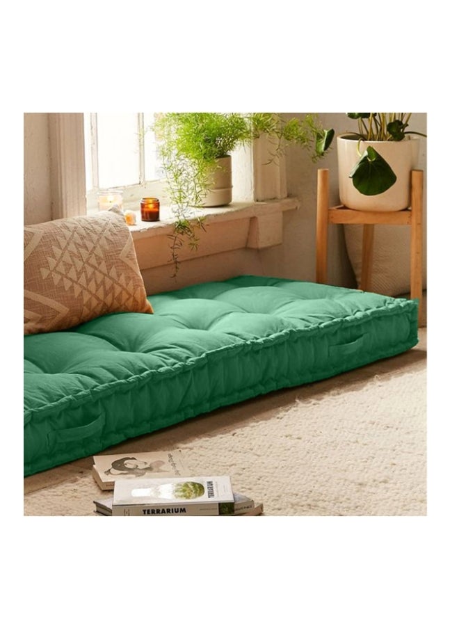 Quilted Floor Cushion velvet Green 72x24x4cm - v1589785095/N37812475A_3