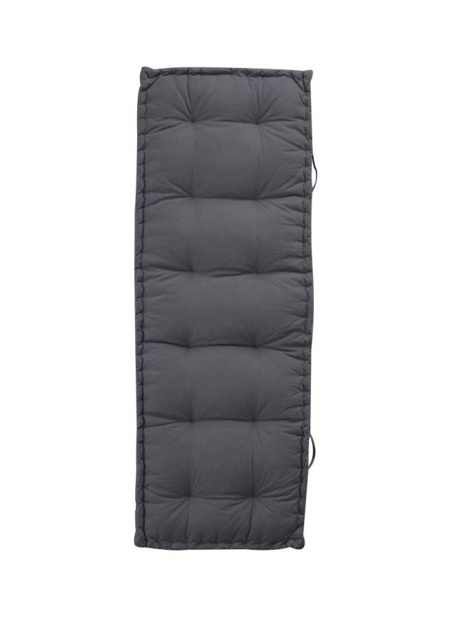 REGAL IN HOUSE Quilted Floor Cushion Velvet Grey 72x24x4cm  - Image 1