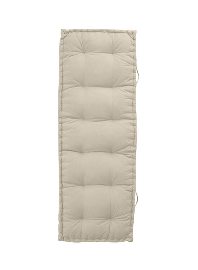 REGAL IN HOUSE - Quilted Floor Cushion Velvet Light Grey 72x24x4centimeter - Image 1