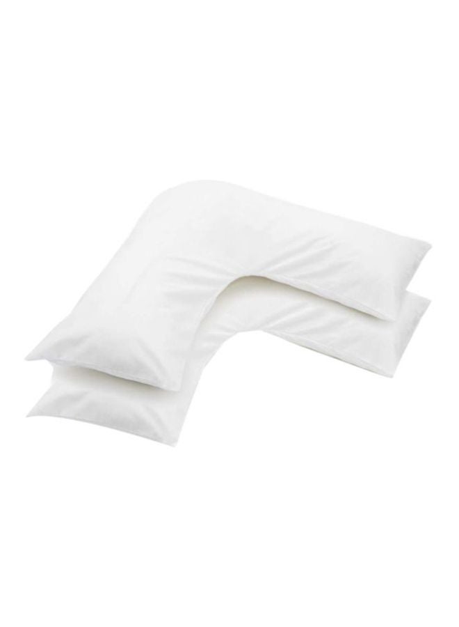 REGAL IN HOUSE 2-Piece V-Shaped Pillow Microfiber White 90x50centimeter  - Image 1