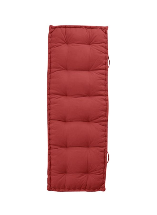 REGAL IN HOUSE - Quilted Floor Cushion velvet Red 72x24cm - Image 1