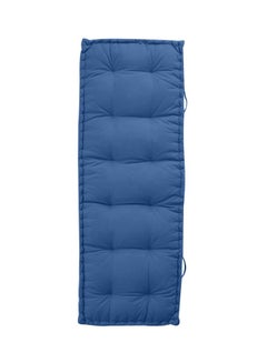 REGAL IN HOUSE Quilted Floor Cushion velvet Dark Blue 72x24cm  - Image 1