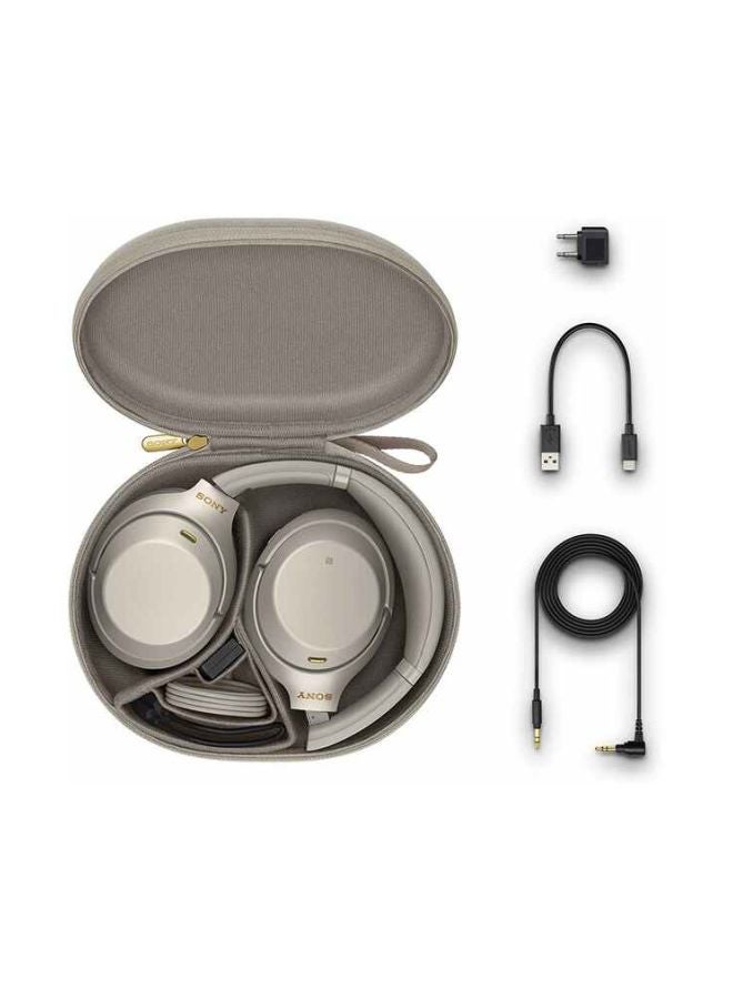 Sony Wireless Noise-Canceling Over-Ear Headphones Silver - Image 5