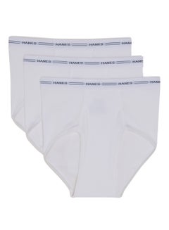 Hanes 3-Piece FreshIQ Cotton Briefs White  - Image 1