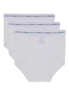 Hanes 3-Piece FreshIQ Cotton Briefs White  - Image 2