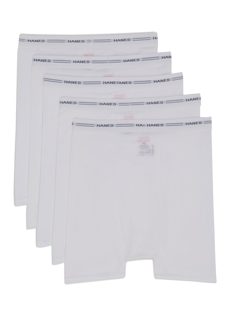 Hanes - 5-Piece Tagless Cotton Boxers White - Image 1