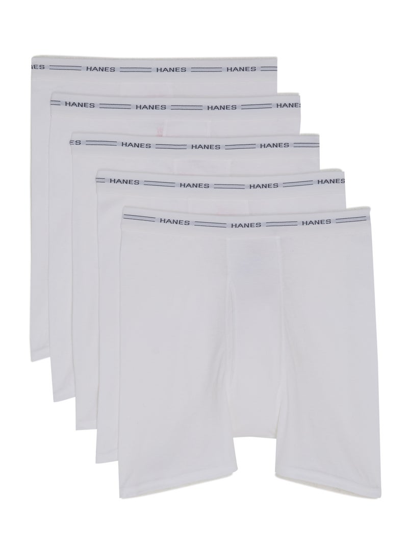 Hanes - 5-Piece Tagless Cotton Boxers White - Image 1