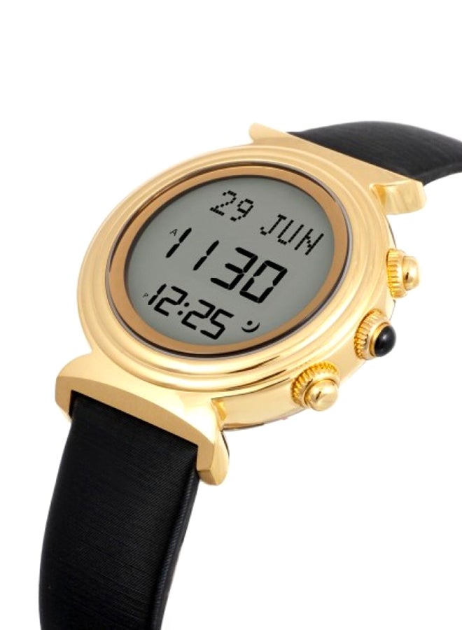 Al Fajr - Women's Leather Digital Quartz Watch Wf14l - 33 mm - Black - Image 1