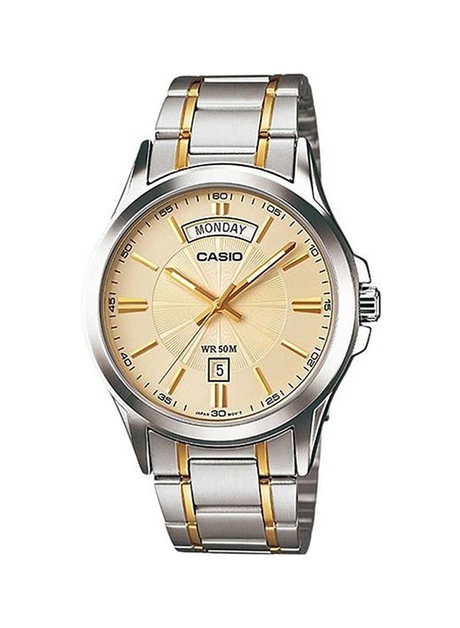 CASIO Men's Enticer Quartz Analog Watch MTP-1381G-9AVDF - 47 mm - Silver/Gold  - Image 1