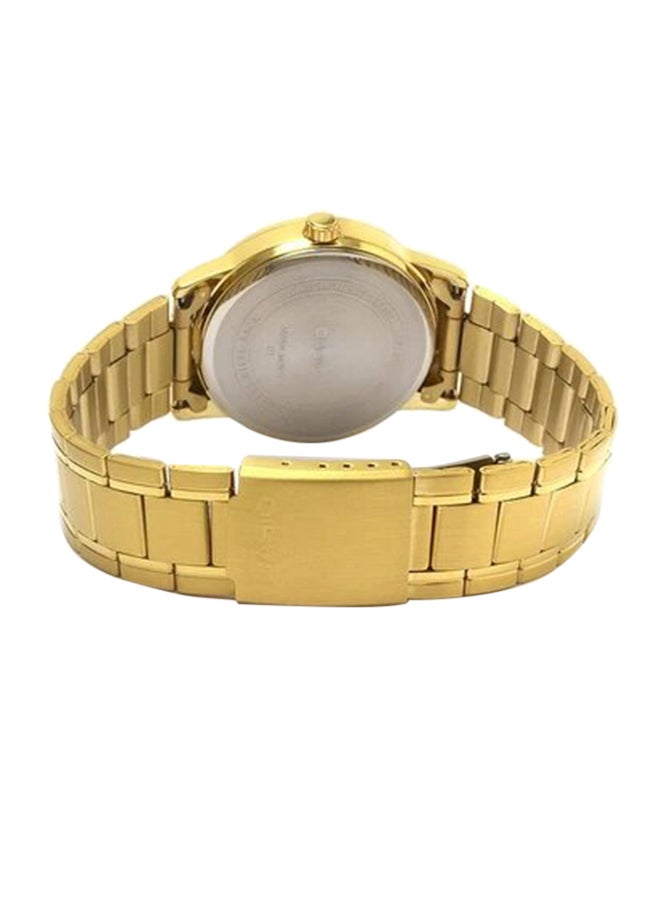 CASIO Men's Water Resistant Stainless Steel Analog Watch MTP-V002G-1B - 40 mm - Gold  - Image 2
