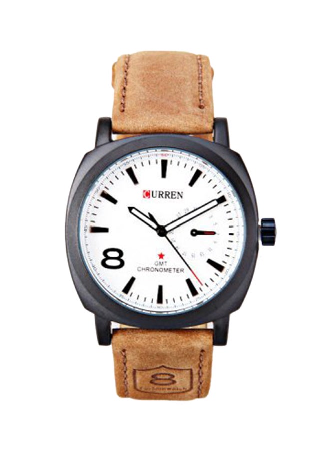 CURREN Men's Water Resistant Leather Watch 8139 - 42 mm - Brown - Image 2