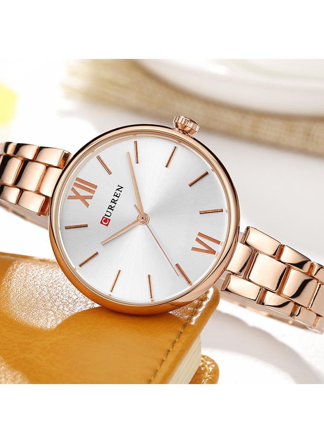 CURREN Women's Water Resistant Analog Watch 9017 - 35 mm - Rose Gold  - Image 4