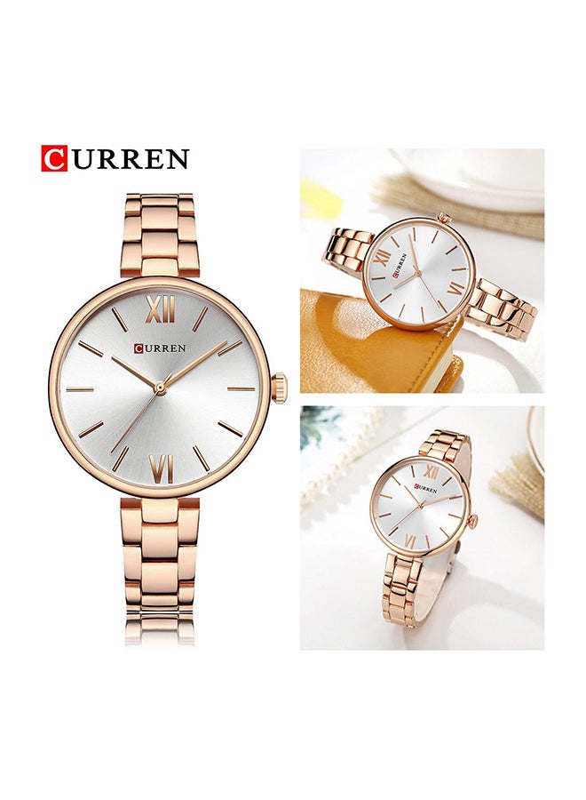 CURREN Women's Water Resistant Analog Watch 9017 - 35 mm - Rose Gold  - Image 5