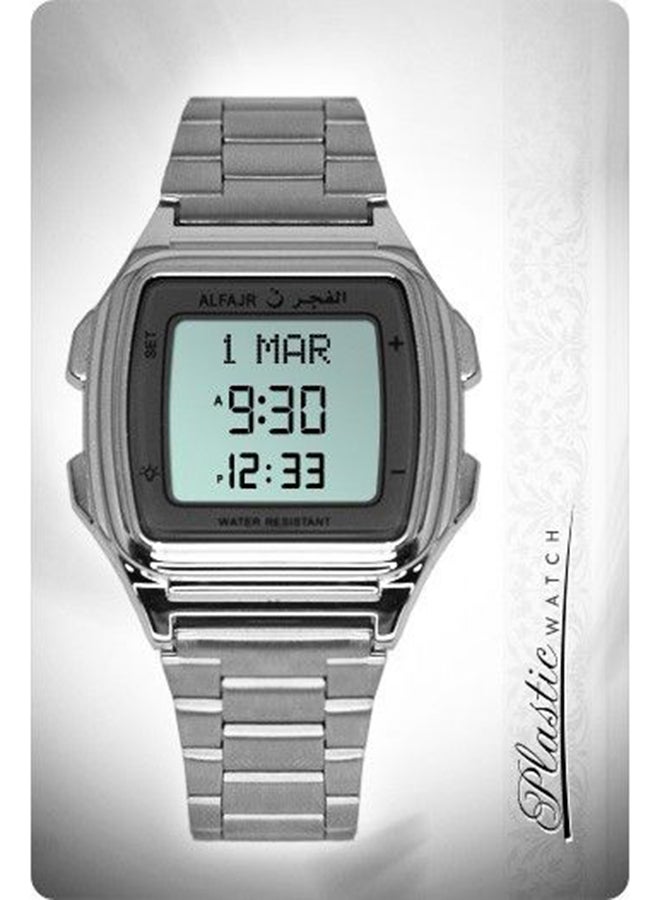 الفجر ساعة رقمية مقاومة للماء من الإستانليس ستيل للرجال - Image 2