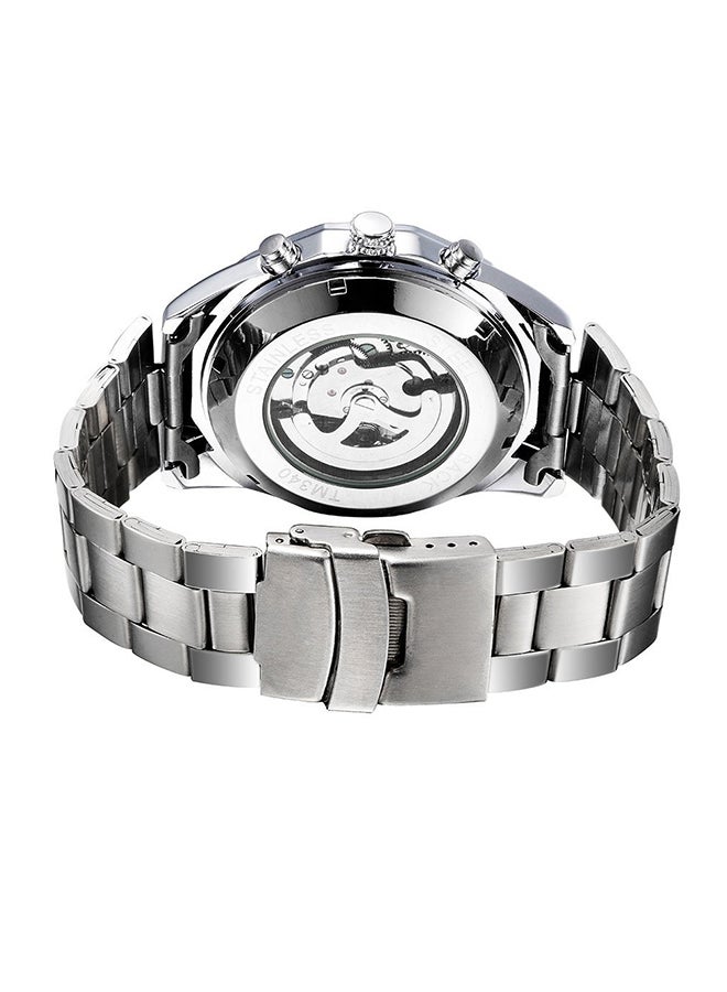 Winner Men's Stainless Steel Analog Watch C1 - 45 mm - Silver  - Image 2