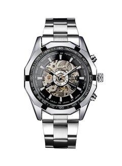 Winner Men's Stainless Steel Analog Watch C1 - 45 mm - Silver  - Image 4