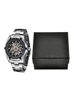 Winner Men's Stainless Steel Analog Watch C1 - 45 mm - Silver  - Image 5