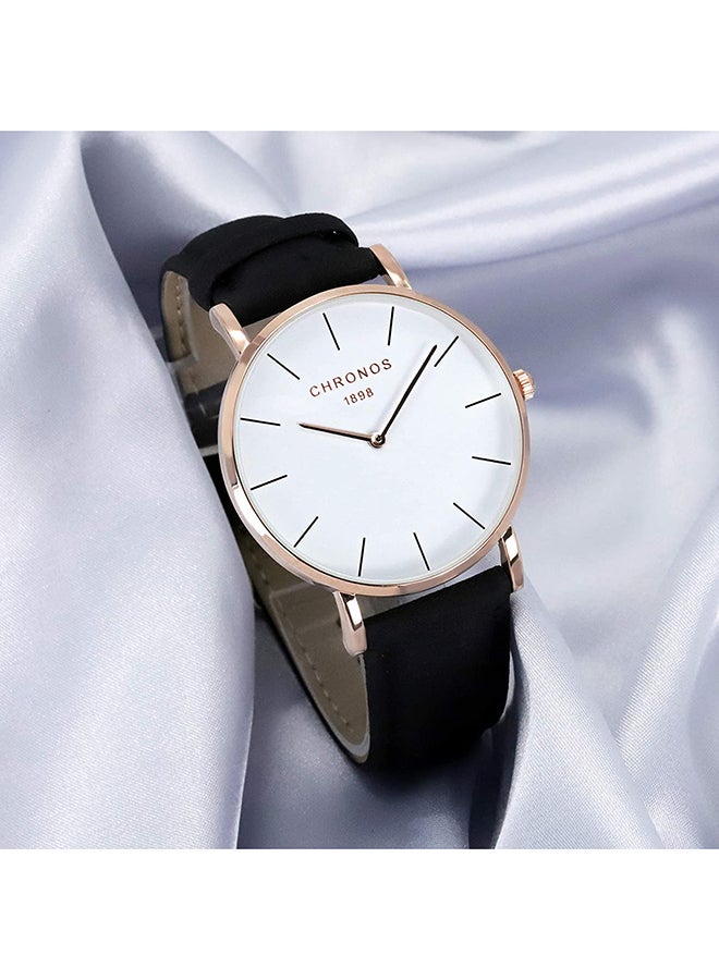 كرونوس ساعة يد بعقارب بسوار جلدي طراز CHR-233 - Image 2