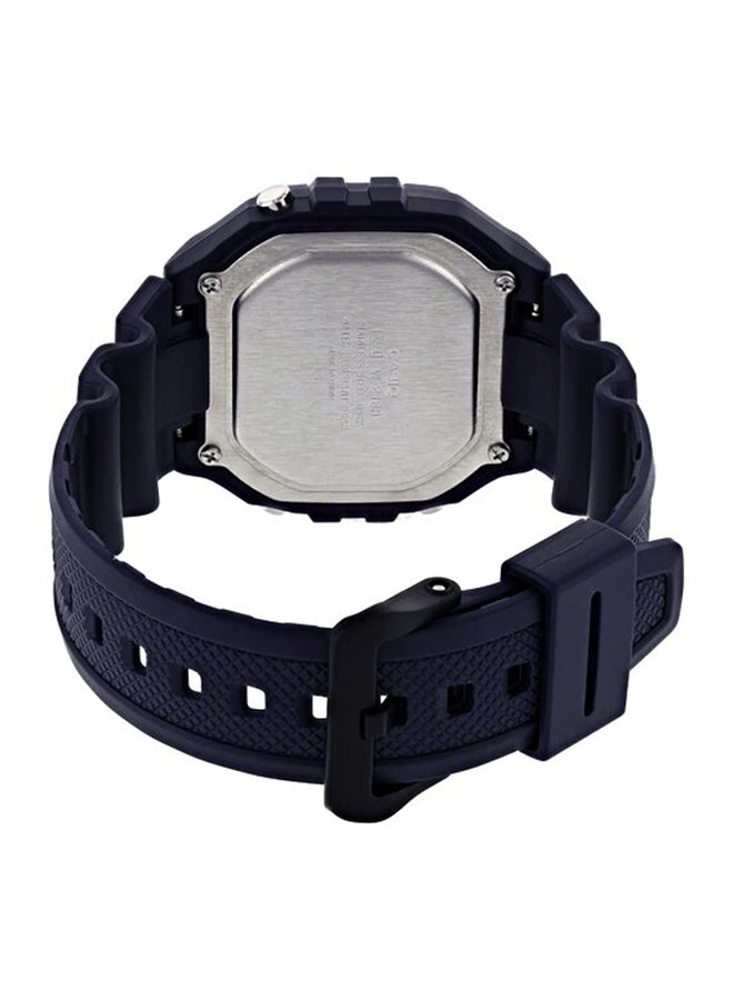 كاسيو ساعة رقمية الوميناتور من البلاستيك طراز W-218H-2AVEF - قياس 43 مم - لون كحلي للرجال - Image 2